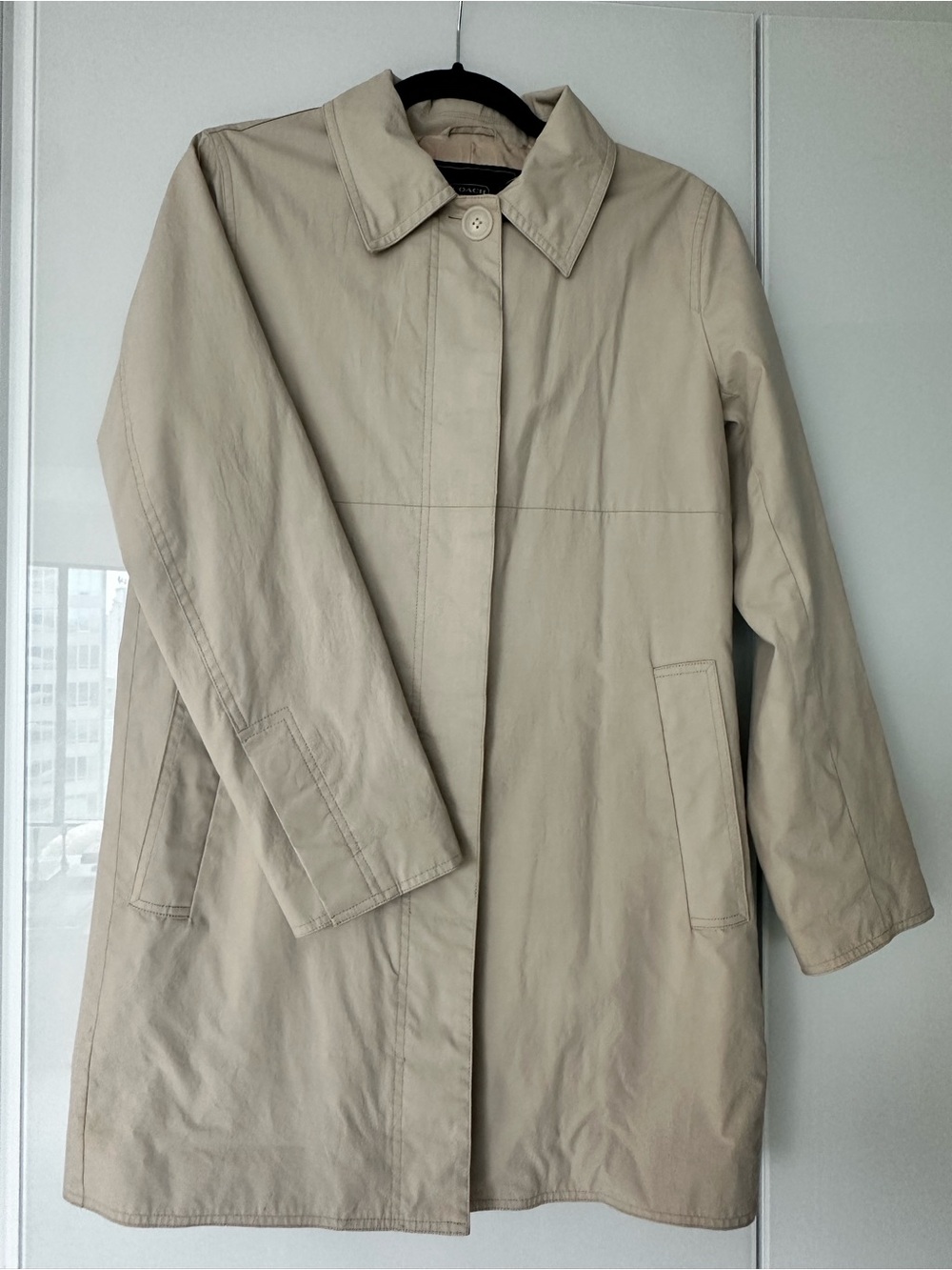 Coach Beige Lightweight Trench Coat